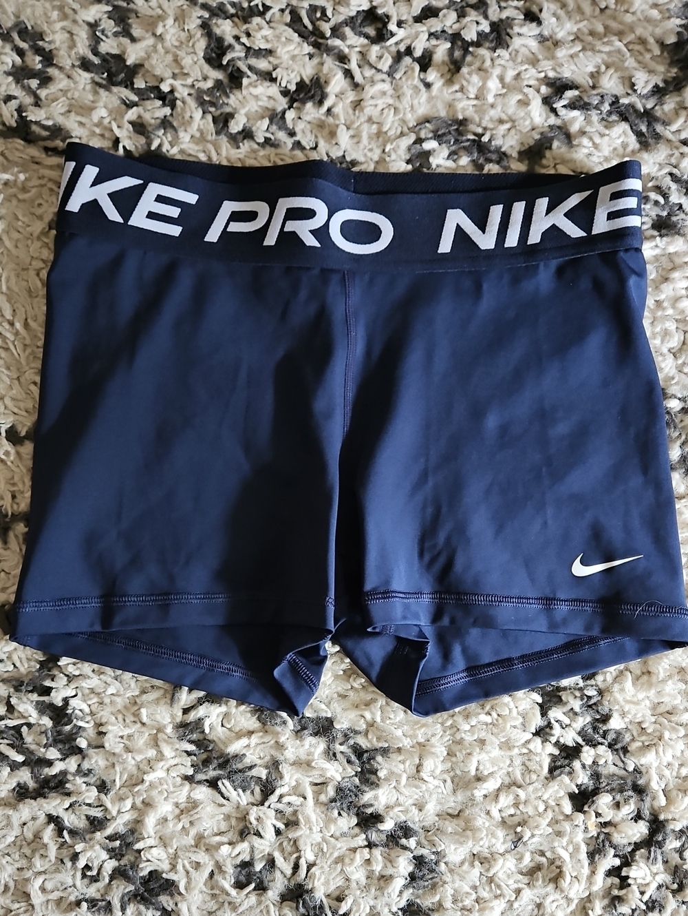 Nike Pro Navy Compression Shorts with Logo